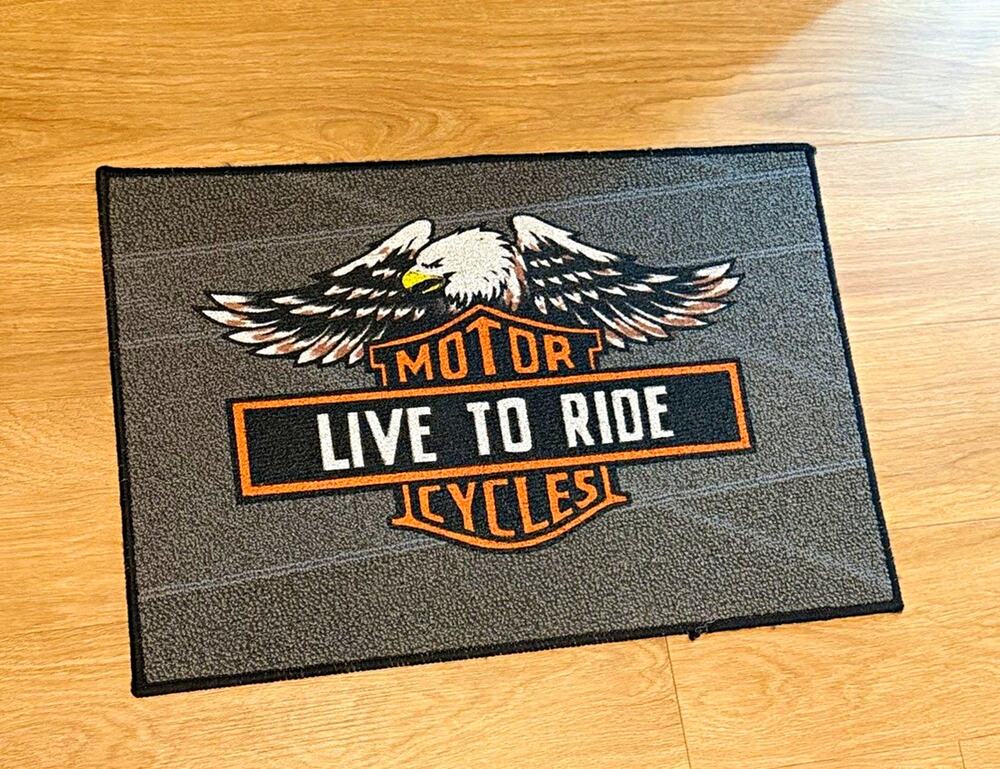 Live to ride outdoor floor mat